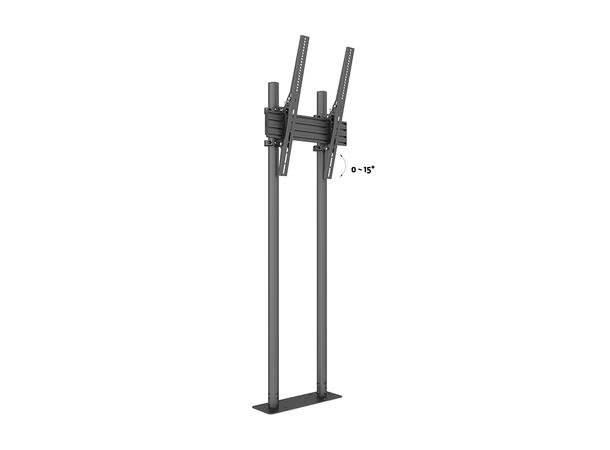 Multibrackets Gulvstativ Dual Pole Pro Svart, 400x600, 75K, 65"-90", portrett 