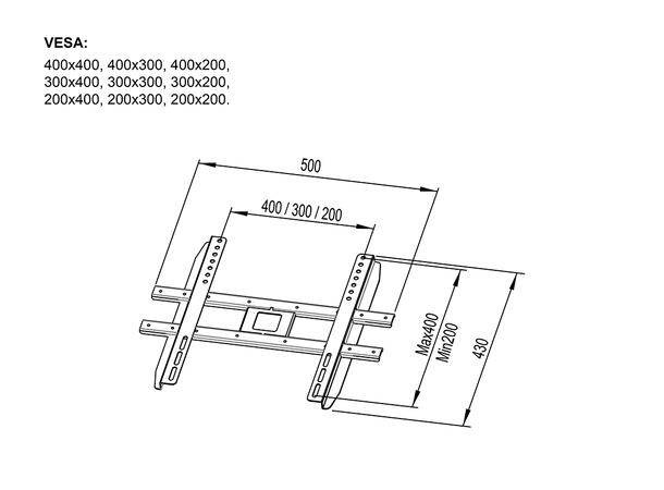Multibrackets Pro Kiosk VESA Adapter 200/300/400 