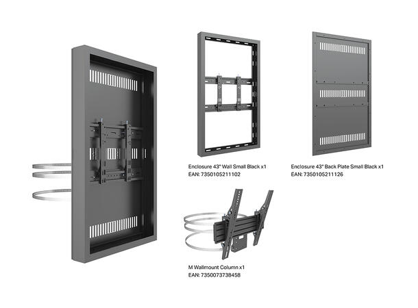 Multibrackets Pro Series - Enclosure 43" Column Medium Black* 