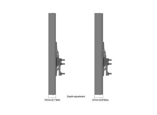 Multibrackets Pro Series - Enclosure 43" Column Medium Black* 