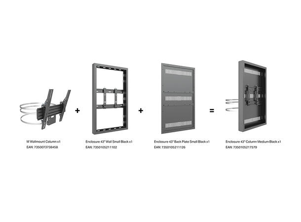 Multibrackets Pro Series - Enclosure 43" Column Medium Black* 