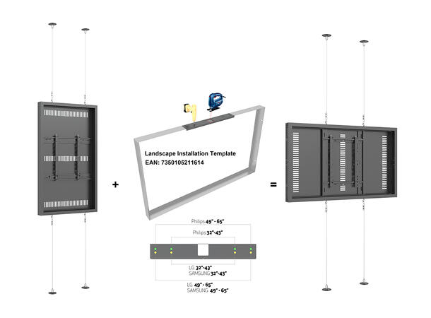 Multibrackets Pro Series - Enclosure 55" Wire F2C Medium Black* 