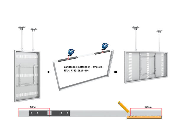 Multibrackets Pro Series - Enclosure 75" Ceiling Large White* 