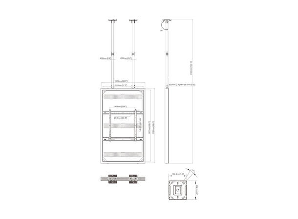 Multibrackets Pro Series - Enclosure 75" Ceiling Large White* 