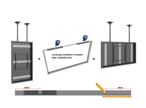 Multibrackets Pro Series - Enclosure 75" Ceiling Large Black* 