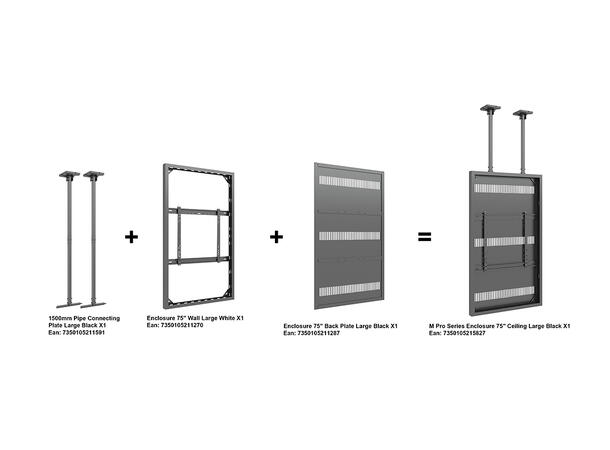 Multibrackets Pro Series - Enclosure 75" Ceiling Large Black* 