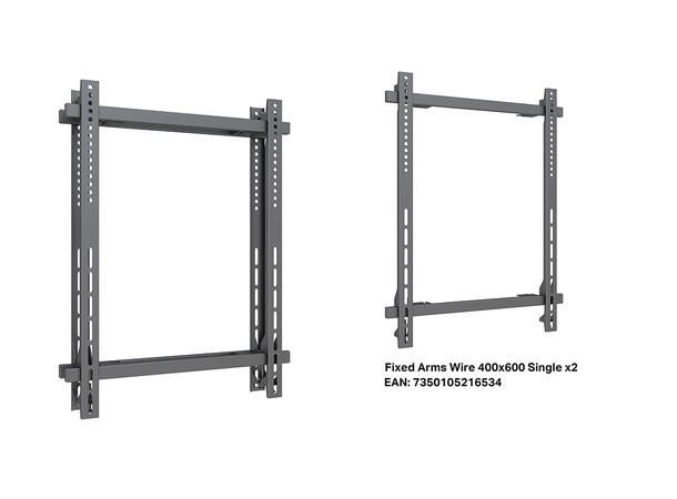 Multibrackets Pro Series - Fixed Arms Wi re 400x600 Dual* 
