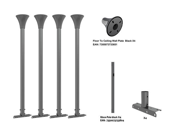 Multibrackets Pro Series - Floor to Ceil ing Kit Large Black* 