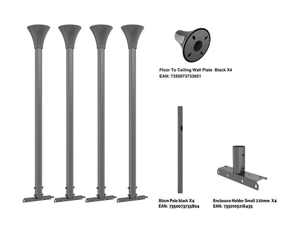 Multibrackets Pro Series - Floor to Ceil ing Kit Large Black* 
