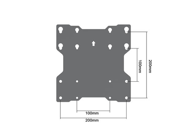 Multibrackets Pro VESA Tilt Column Mount Svart, 50Kg 