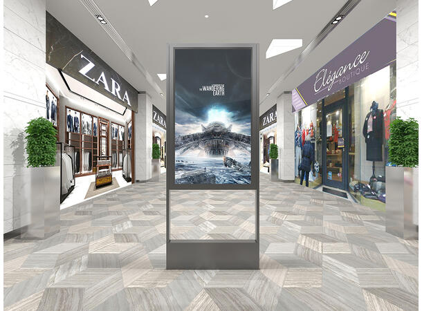 Multibrackets Pro gulvstativ 55" Svart, 400x500, 39Kg, Totem 