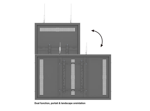 Multibrackets Pro kabinett vajer 55" Svart, 25Kg, 600x400 