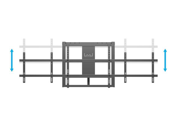Multibrackets Veggfeste motorisert 140Kg Svart 50 cm justering, 2x84" Dual 