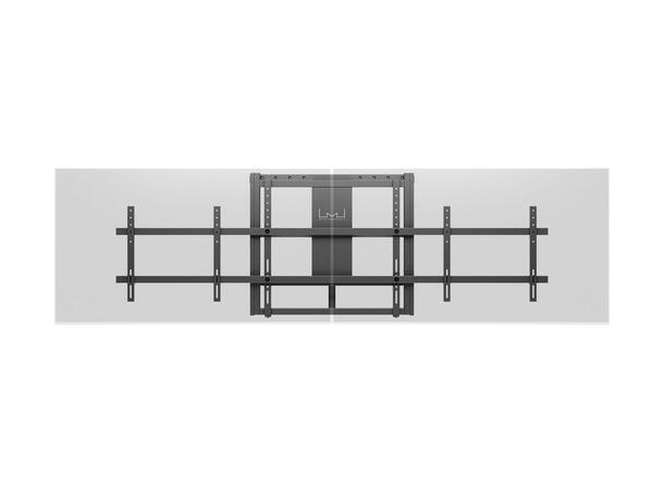 Multibrackets Veggfeste motorisert 140Kg Svart 50 cm justering, 2x84" Dual 