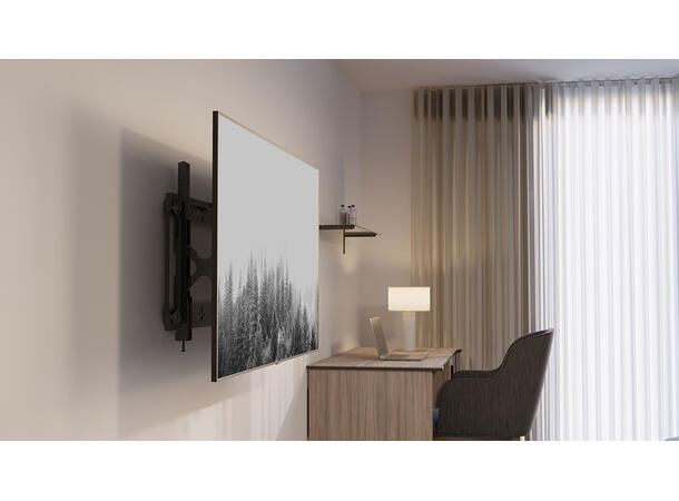 Multibrackets veggfeste pushout tilt 600 Svart, 43-85", 60kg, VESA 600x400 