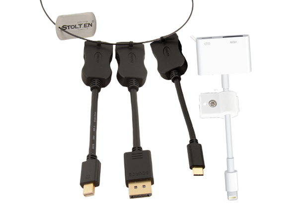 Stoltzen Nyx Cable 3 + Lightning DisplayPort, MiniDP, USBc + Lightning 