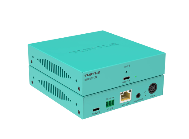 Turtle AV Boardroom Buddy USB-C TX 4K60, USB 3.2 Gen1 2.5Gbps Data 100W PD 