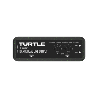 Turtle AV Dante Dual Channel Analog Line Output Adapter w/Gain Controls