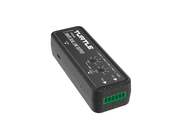 Turtle AV Dante Dual Channel Analog Line Output Adapter w/Gain Controls 