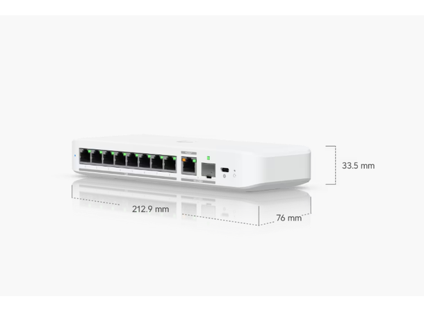 Ubiquiti Unifi Switch Flex 2.5Gbit 8xRJ45 1xSFP+ combo port RJ45 10Gbps 