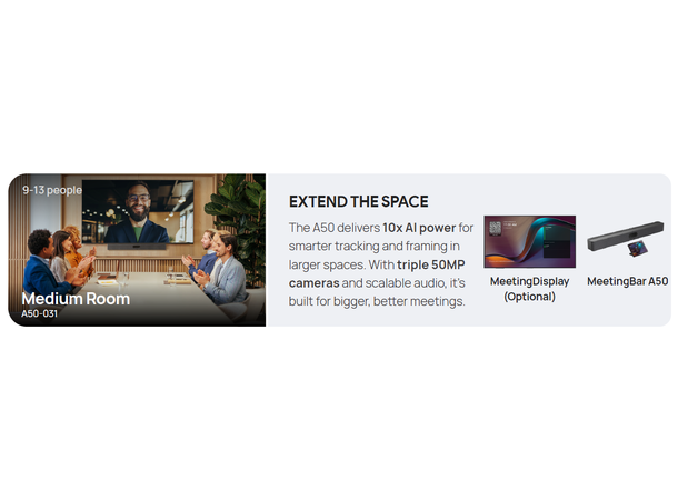 Yealink A50 Collaboration Bar with CTP25 Touch Console | Android 