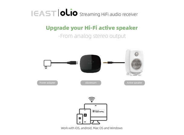 iEAST Oliostream Wireless Multi-Room Sound Streamer Sort