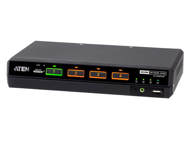 Aten Secure KVM 4-Port DP/HDMI 5K PSD PP V4.0 Card Reader 