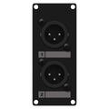 Caymon CASY126/B  XLR Black 1 space with 2 x XLR male