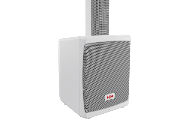 HH Høyttaler Tensor-SOLO Aktiv sett Søyle 6x2,75"  Sub 8" 200W RMS Bag Hvitt 