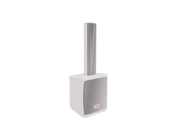 HH Høyttaler Tensor-SOLO Aktiv sett Søyle 6x2,75"  Sub 8" 200W RMS Bag Hvitt 