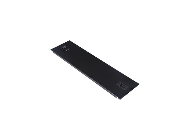Lande 19" Blindpanel Tett 3U Stål | m/låseklips | Svart 