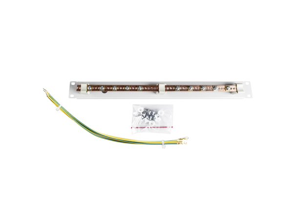 Lande 19" Utjevningsskinne 1U 10 punkter | Grå 