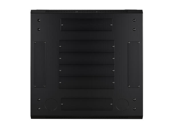 LinkIT Nettverksskap 42U svart B600xD600xH1983 , glass - perforert 