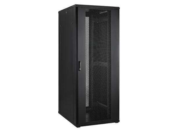 LinkIT Serverskap 42U svart B800xD1000xH1983, perforert - delt perf 