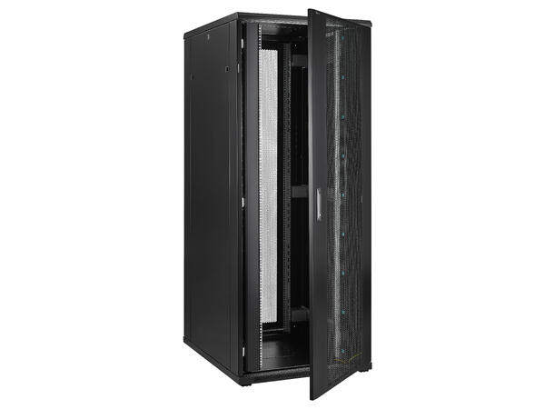 LinkIT Serverskap 42U svart B800xD1000xH1983, perforert - delt perf 