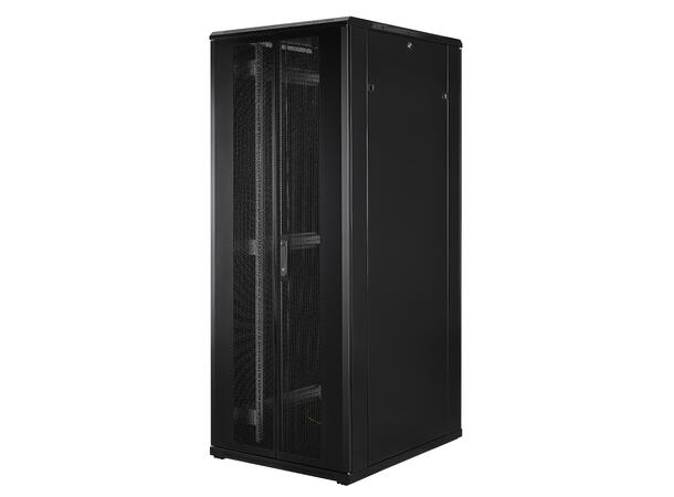LinkIT Serverskap 42U svart B800xD1000xH1983, perforert - delt perf 
