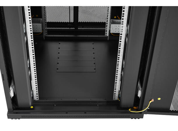 LinkIT Serverskap 42U svart B800xD1000xH1983, perforert - delt perf 