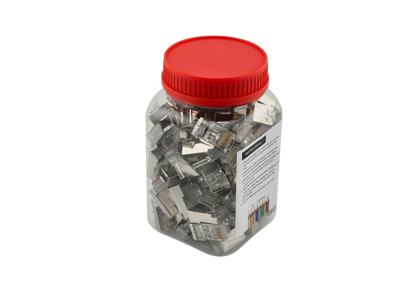 LinkIT Shielded RJ45 plug 5.00 - 6.33mm 50µ gold-plated | AWG23-26 | 100 pcs 