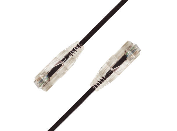 LinkIT SlimPatch U/UTP Cat6a svart 15m AWG28/7 , LSZH , OD 3.6mm 