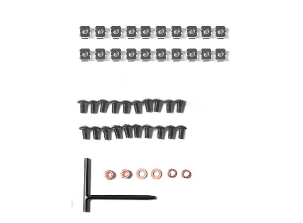 LinkIT Veggskap 20U svart B600xD600xH993 , glass 