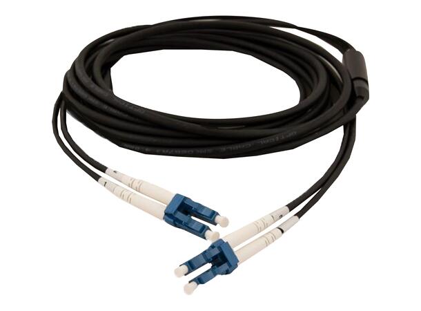 LinkIT outdoor 2 core LC/LC OS2 500m TPU , Duplex , Wooden drum , Black 