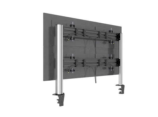 Multibrackets Deskmount Pro MBDM2x2U Sølv. 100x100, 20Kg, 4x 15"-30" 