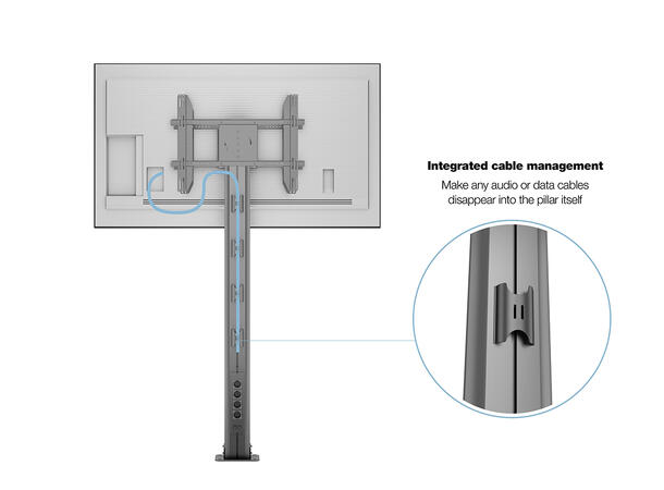 Multibrackets Gulvstativ 210 B2B Svart, 800x400, 75Kg 