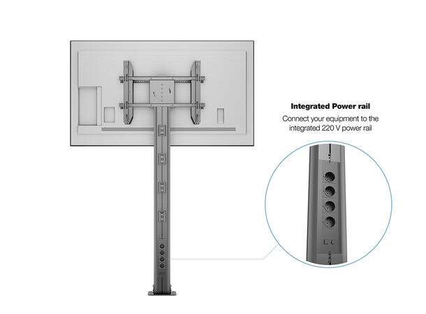 Multibrackets Gulvstativ 210 B2B Svart, 800x400, 75Kg 