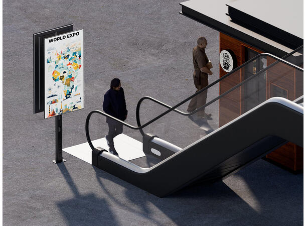 Multibrackets Gulvstativ 210 B2B Svart, 800x400, 75Kg 