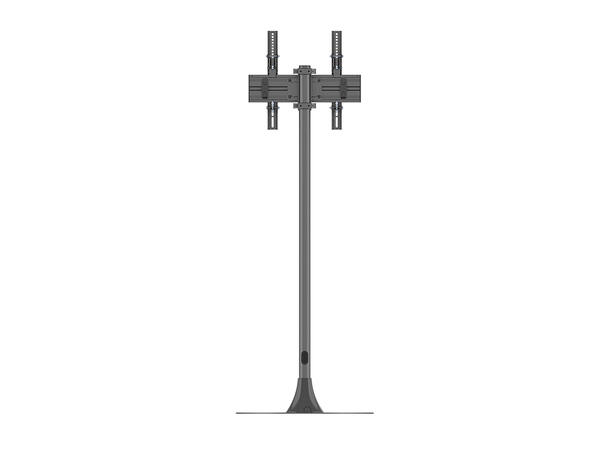 Multibrackets Gulvstativ Floorbase Round Svart,400x400, 24Kg, 32"- 65" 