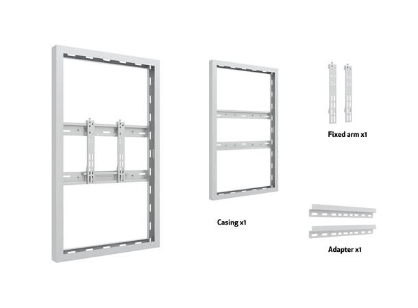 Multibrackets Pro Series - Enclosure 43" Wall Slim Small White 