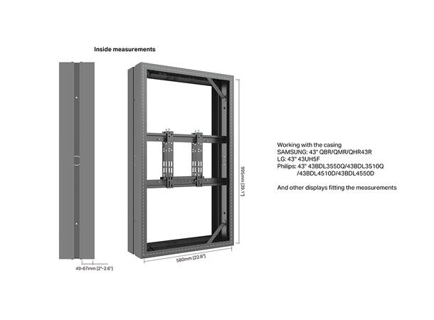 Multibrackets Pro Series - Enclosure 43" Medium B2B Black 
