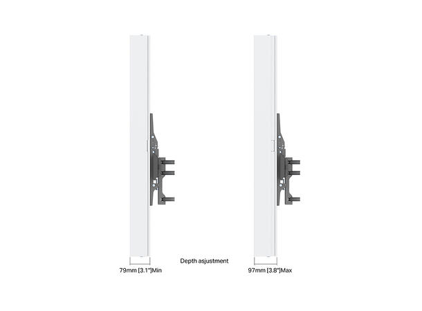 Multibrackets Pro Series - Enclosure 43" Column Medium White* 