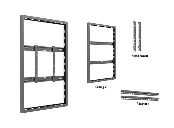 Multibrackets Pro Series - Enclosure 55" Wall Slim Medium Black 